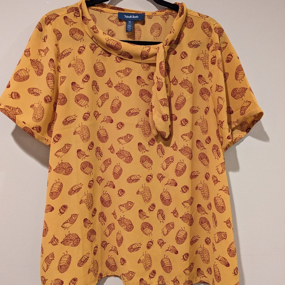 Always On My Mind Tie-Neck Blouse